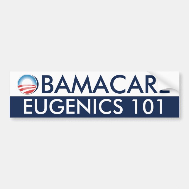 Obamacare Eugenics 101 Bildekal (Framsidan)