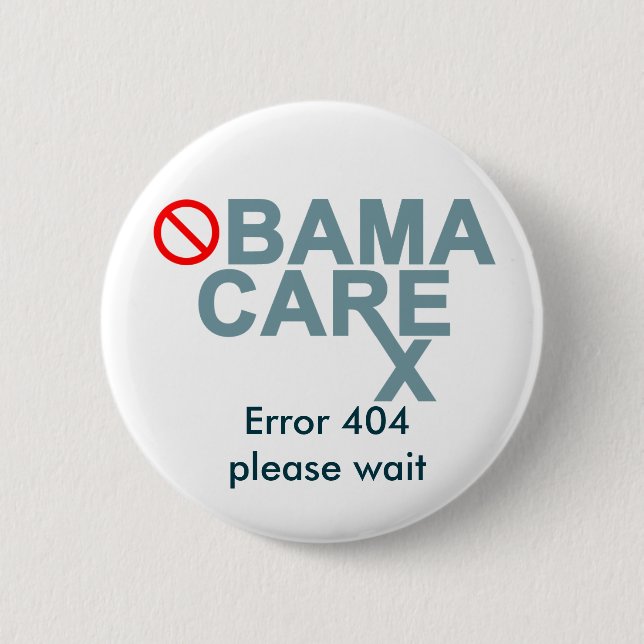 Obamacare:  Fel 404… behar vänte Knapp (Framsida)