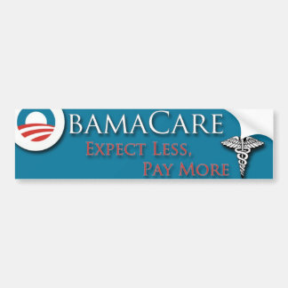 Obamacare förväntar mindre Paymore Bildekal