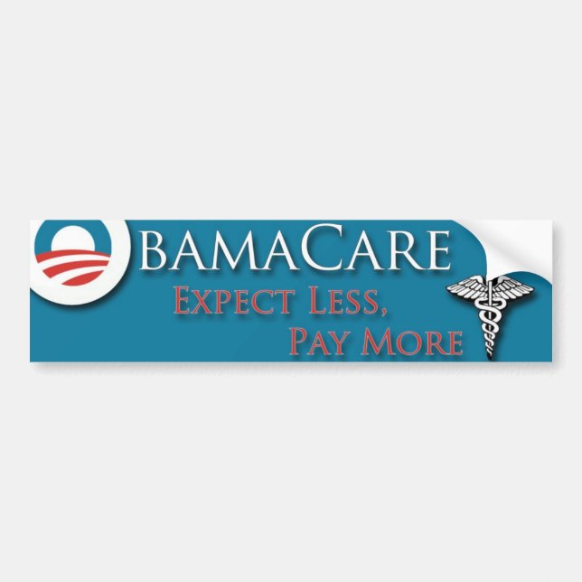 Obamacare förväntar mindre Paymore Bildekal (Framsidan)