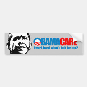 Obamacare - jag fungerar hårt vad är i den för  bildekal