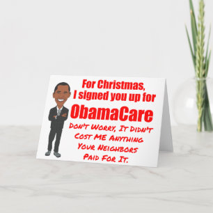 ObamaCare julgåva Helgkort