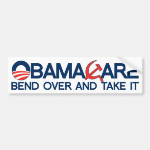 ObamaCare krökning över och tar honom Bildekal