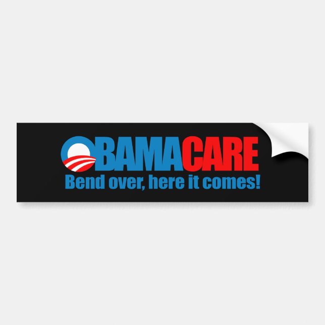 Obamacare - krökningen över den kommer här bildekal (Framsidan)