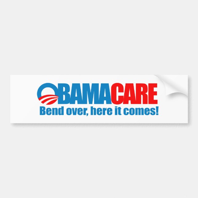 Obamacare - krökningen över den kommer här bildekal (Framsidan)