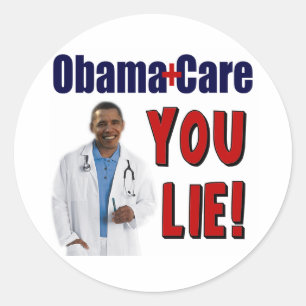 ObamaCare: "Ljuger du! ", Runt Klistermärke