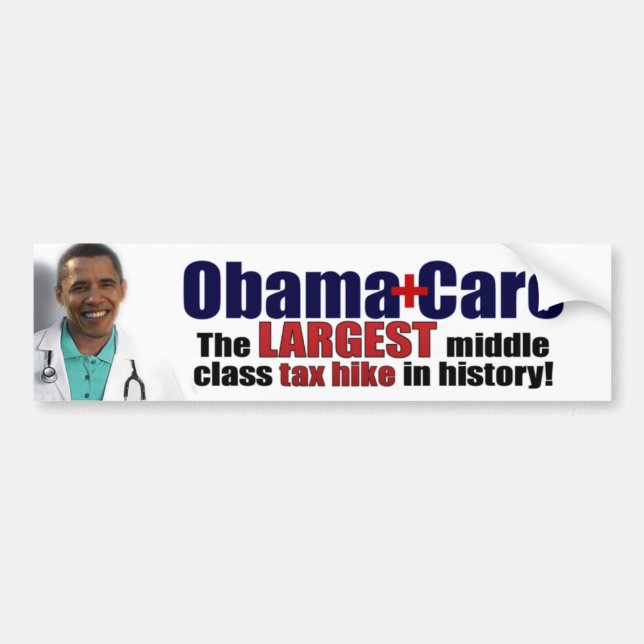 ObamaCare: Medelklassskattvandring Bildekal (Framsidan)