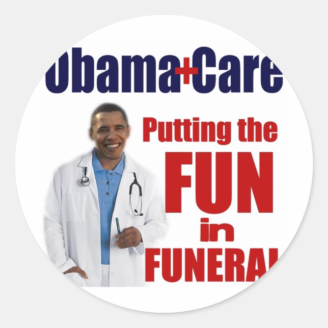 ObamaCare Runt Klistermärke (Framsida)