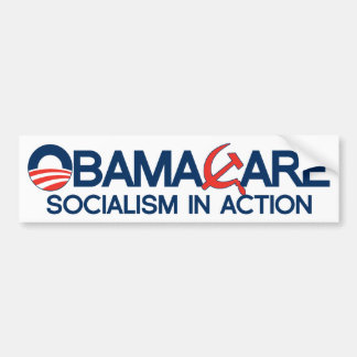 ObamaCare Socialism i uppgift Bildekal