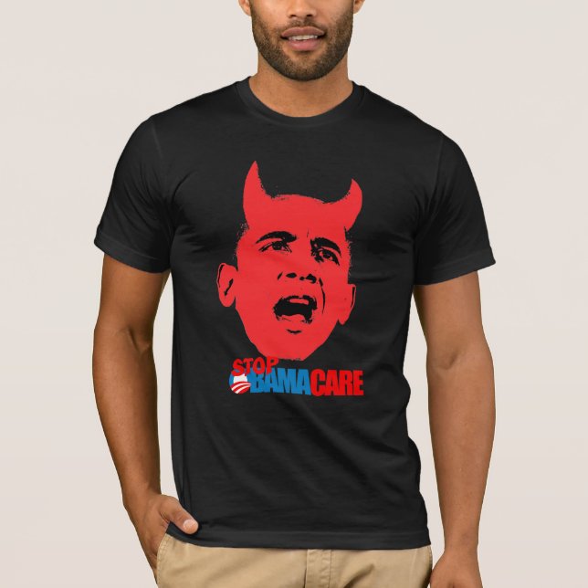 Obamacare - stoppa Obamacare T Shirt (Framsida)