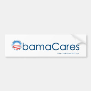 ObamaCares bildekal (blått på vit)