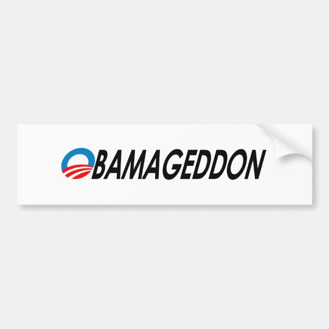 Obamageddon svart bildekal (Framsidan)
