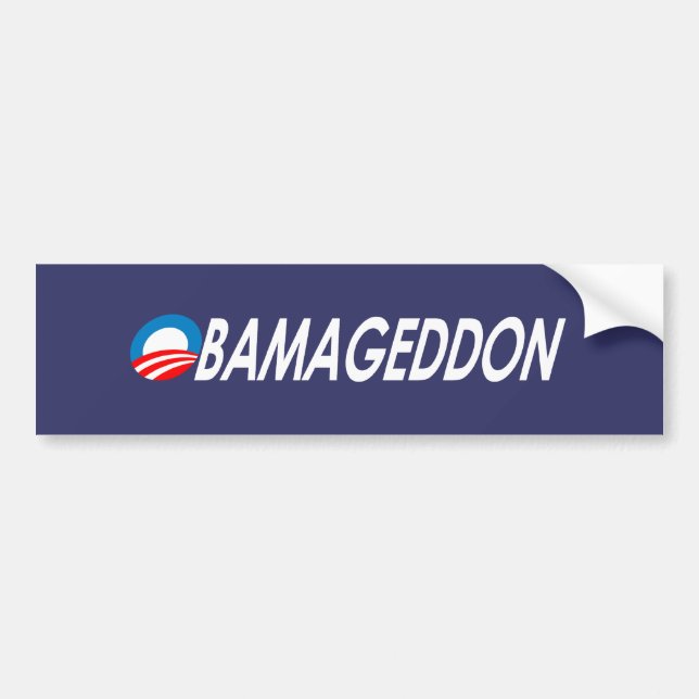 Obamageddon vit bildekal (Framsidan)