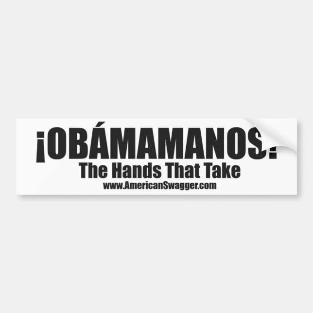 Obamamanos: Händer som tar bildekalet Bildekal (Framsidan)