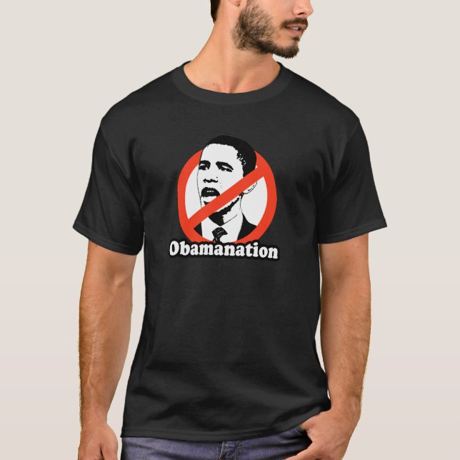 OBAMANATION-/ANTI--OBAMAT-TRÖJA TEE SHIRT (Framsida)