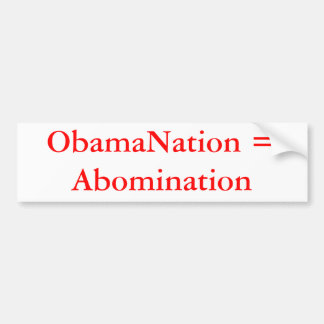 ObamaNation = avsky Bildekal