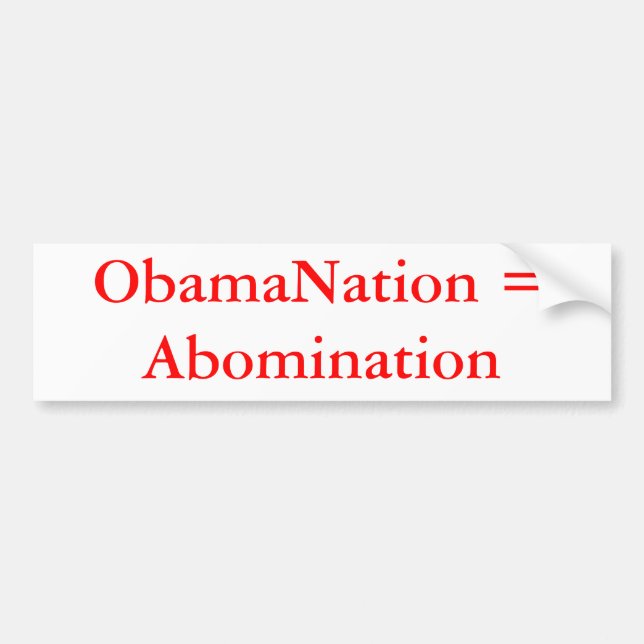 ObamaNation = avsky Bildekal (Framsidan)