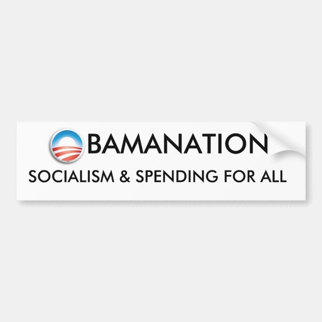 ObamaNation - Socialism och utgifter för alla Bildekal (Framsidan)