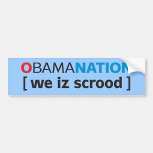 OBAMANATION - vi är scrood Bildekal