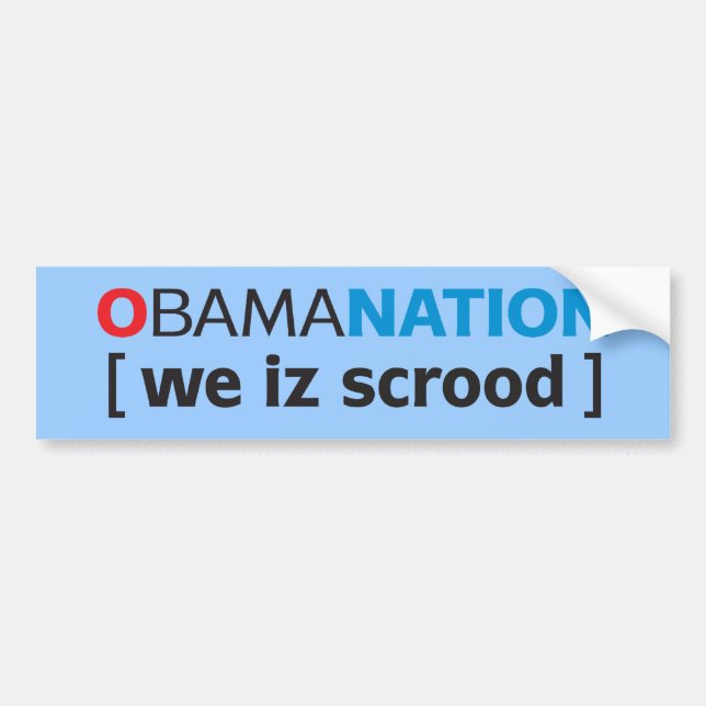 OBAMANATION - vi är scrood Bildekal (Framsidan)