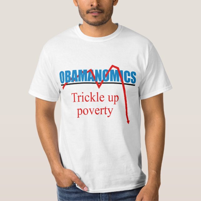 Obamanomics - droppande upp fattigdom tröja (Framsida)