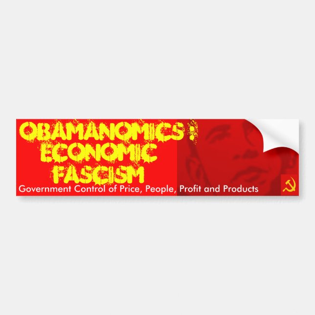 Obamanomics: Ekonomisk Fascism Bildekal (Framsidan)