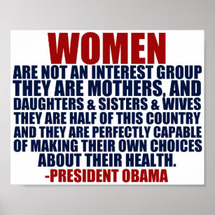 Obamaoffert för Women's Högers Pro Choice Obama Poster