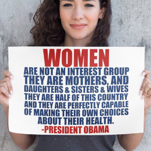 Obamaoffert för Women's Högers Pro Choice Obama Poster
