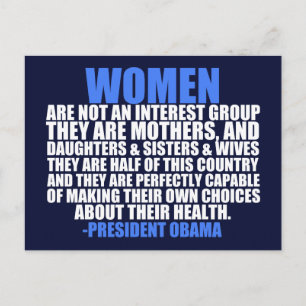 Obamaoffert för Women's Högers Pro Choice Obama Vykort