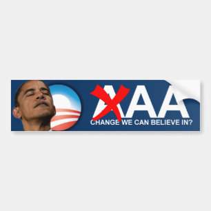 Obamas AA-kreditvärdighet Bildekal