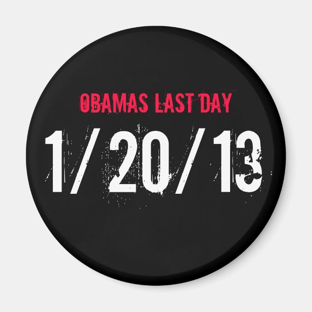 OBAMAS FÖRRA DAGEN, 1/20/13 MAGNET (Framsidan)