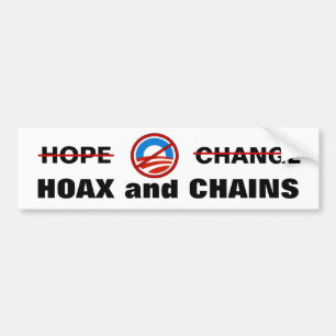 Obamas Hoax och kedjar Bildekal