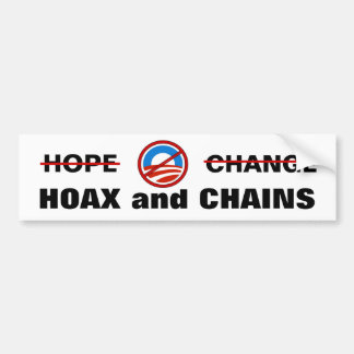 Obamas Hoax och kedjar Bildekal