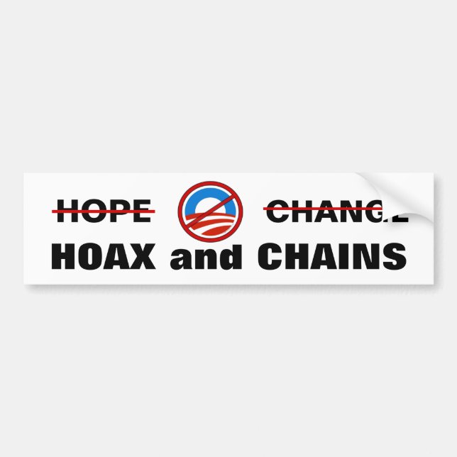 Obamas Hoax och kedjar Bildekal (Framsidan)
