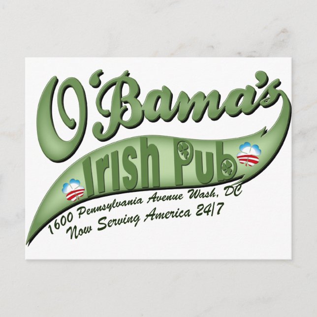 O'bamas Irish Pub Vykort (Framsida)