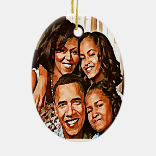 Obamas Kärlek_ Julgransprydnad Keramik