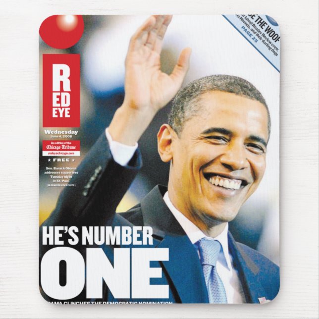Obamas numrerar en Mousepad Musmatta (Framsidan)