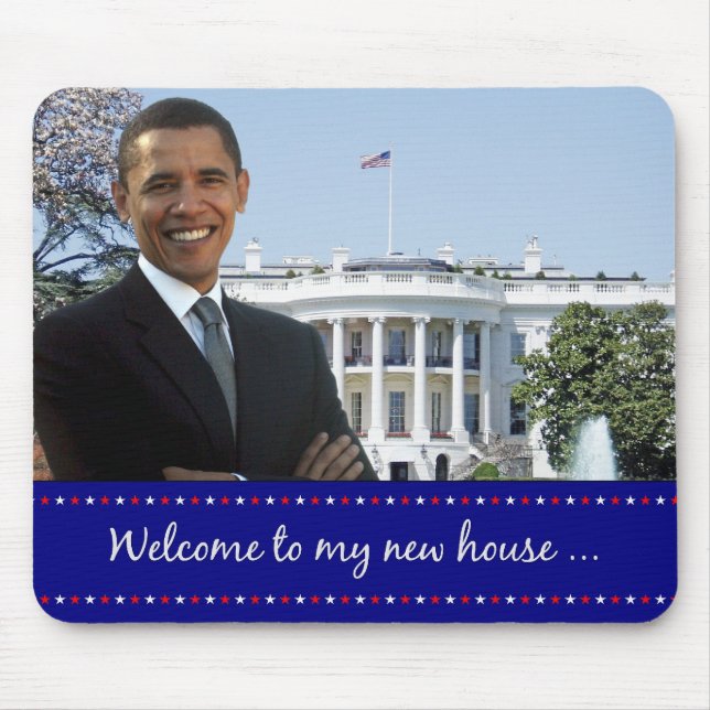 Obamas nya hus - Mousepad Musmatta (Framsidan)