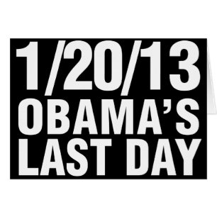 Obamas, sista dagen 1/20/13 hälsningskort