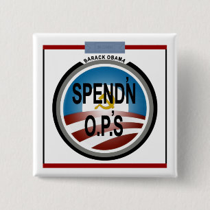 Obamas Sten-Inspirerade logotyp Knapp