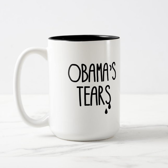 Obamas tårar - .png Två-Tonad mugg (Vänster)
