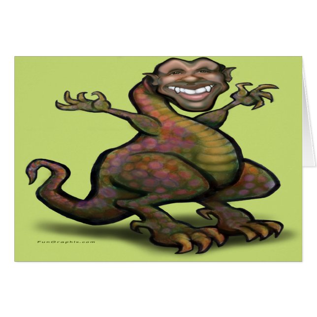 Obamasaurus Rex Hälsningskort (Framsidan Horizontal)