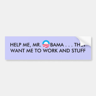 obamasymbolen HJÄLPER MIG, HERR BAMA. THEYW Bildekal