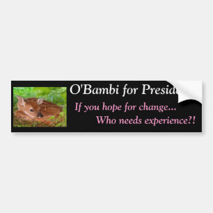 O'Bambi: Okvalificerat för president Bildekal