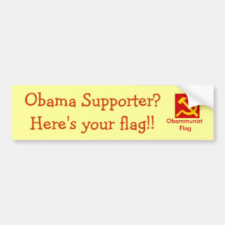 Obammunist flagga bildekal