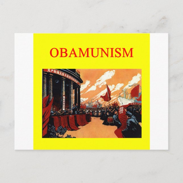 OBAMUNISM-antibarack obama-design Vykort (Framsida)