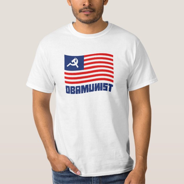 Obamunist flagga tröja (Framsida)