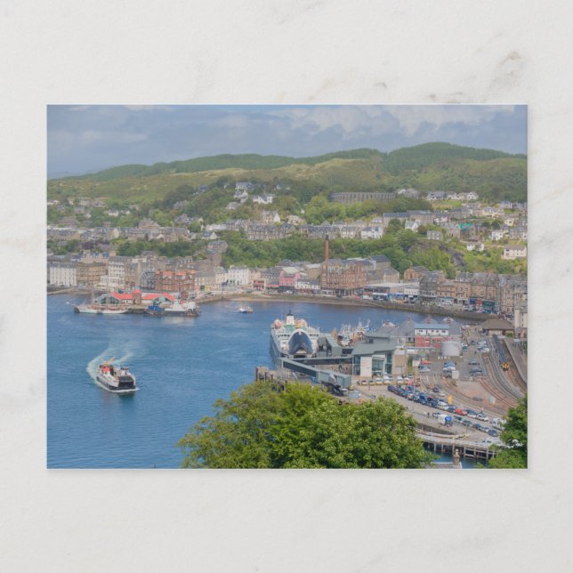 Oban Harbour Aerial från Pulpit Backe Vykort (Framsida)