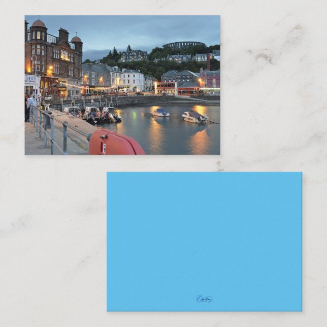 Oban Harbour Anteckningskort (Fram/baksida)