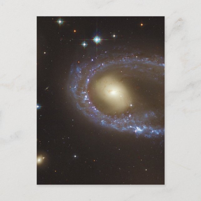 Obarred Lenticular Ring Galaxy AM 0644-741 Vykort (Framsida)